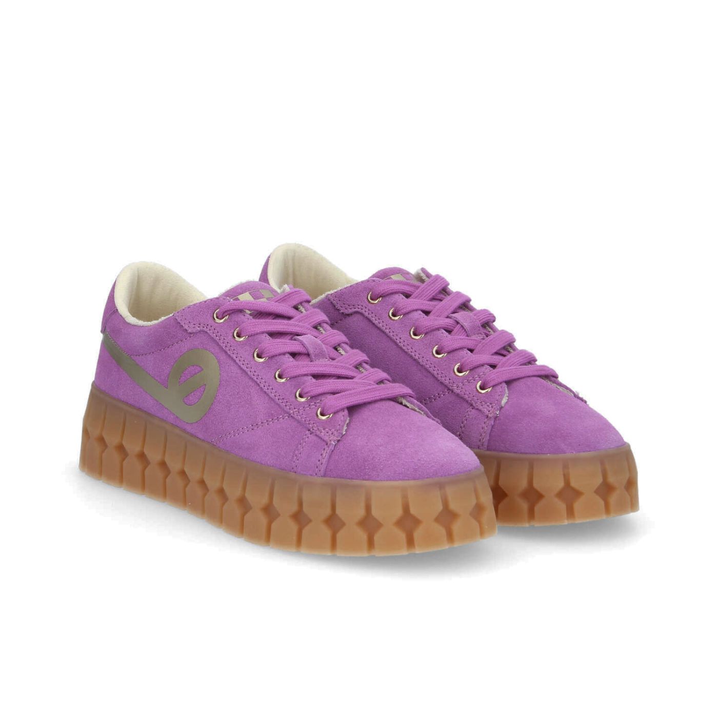 PLAY SNEAKER W - SUEDE/PRINT - PURPLE/GOLD